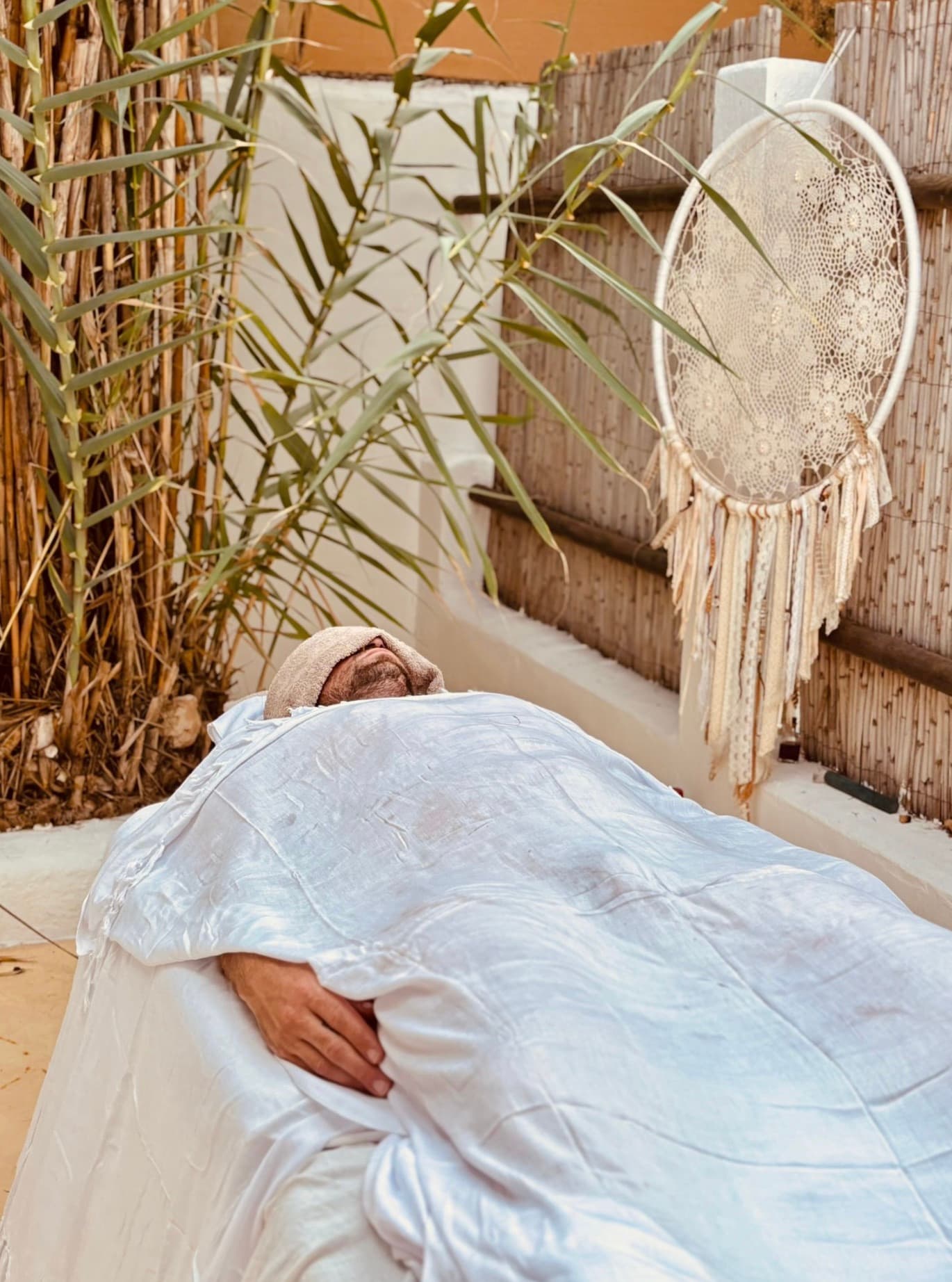 Ibiza coastline — where Manon brings mobile massage to villas, yachts and hotels