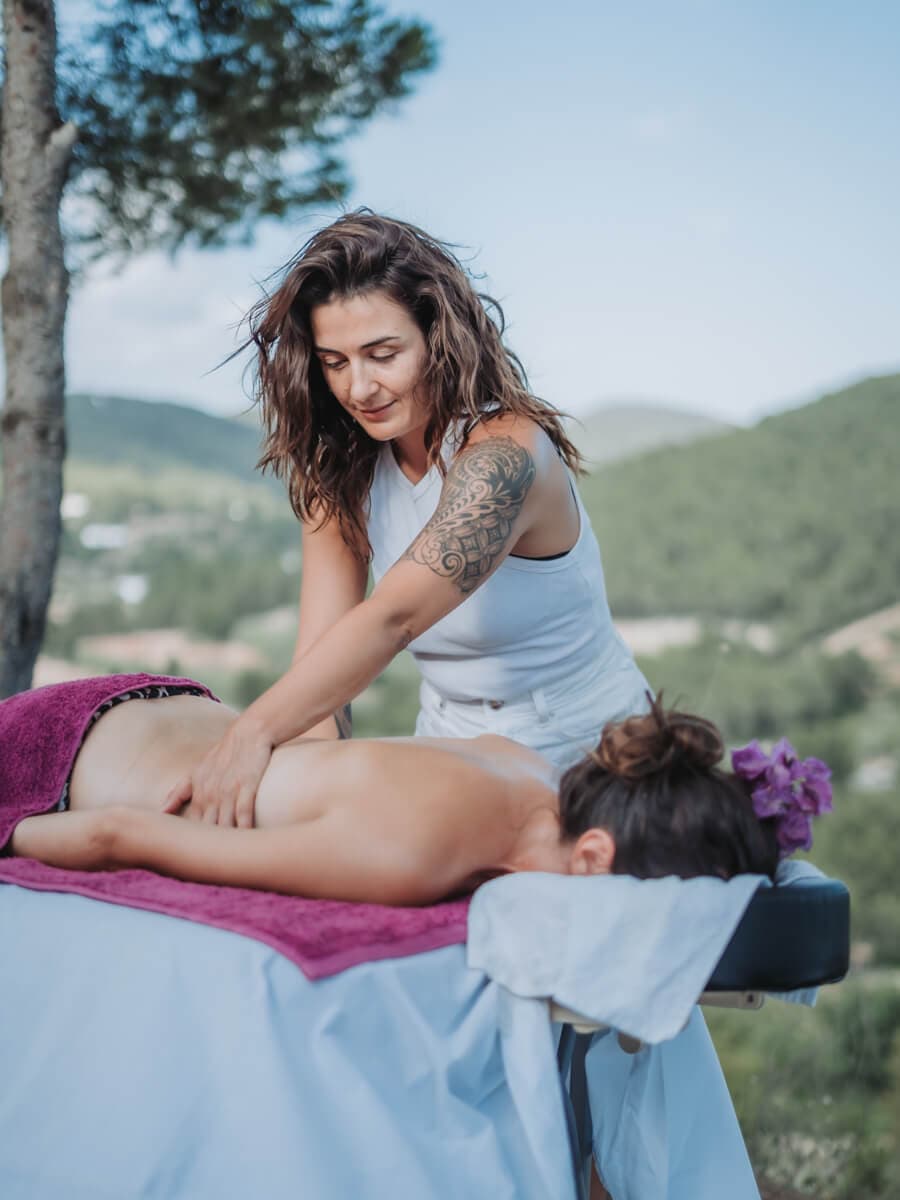 Holistic Blossom mobile massage setup